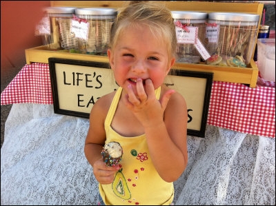 homemade cookie dough on a stick West Bend Farmers market